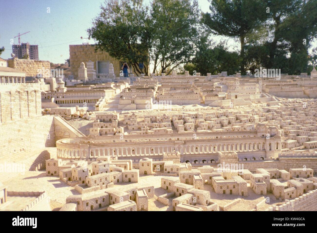 Holyland Modell von Jerusalem, ein Modell der Stadt Jerusalem, wie sie in den biblischen Zeiten erschienen sind, Jerusalem, Israel, 1975. Stockfoto