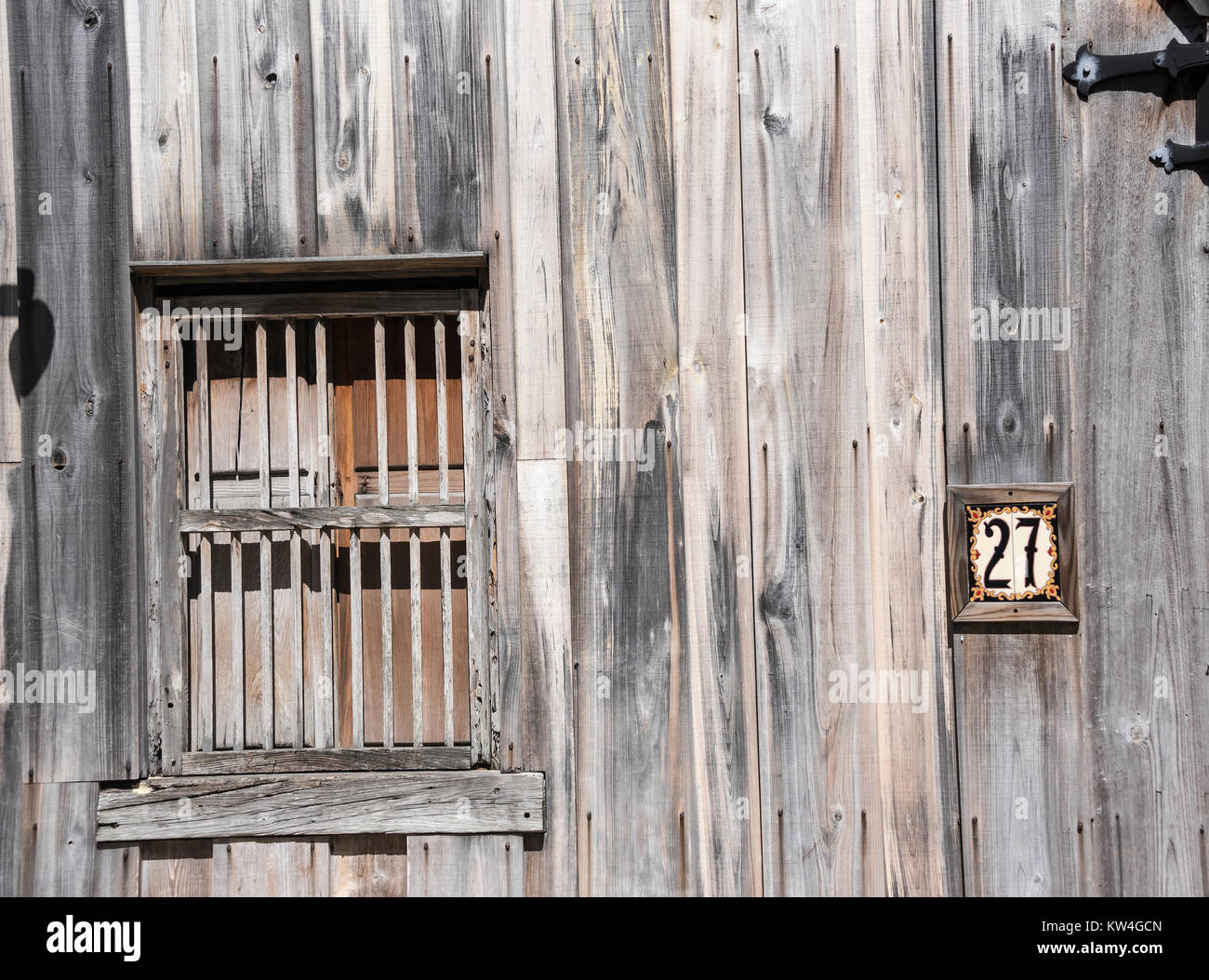 Alte hölzerne Gebäude auf der hitorical Stadt St. Augustine, Florida. Stockfoto