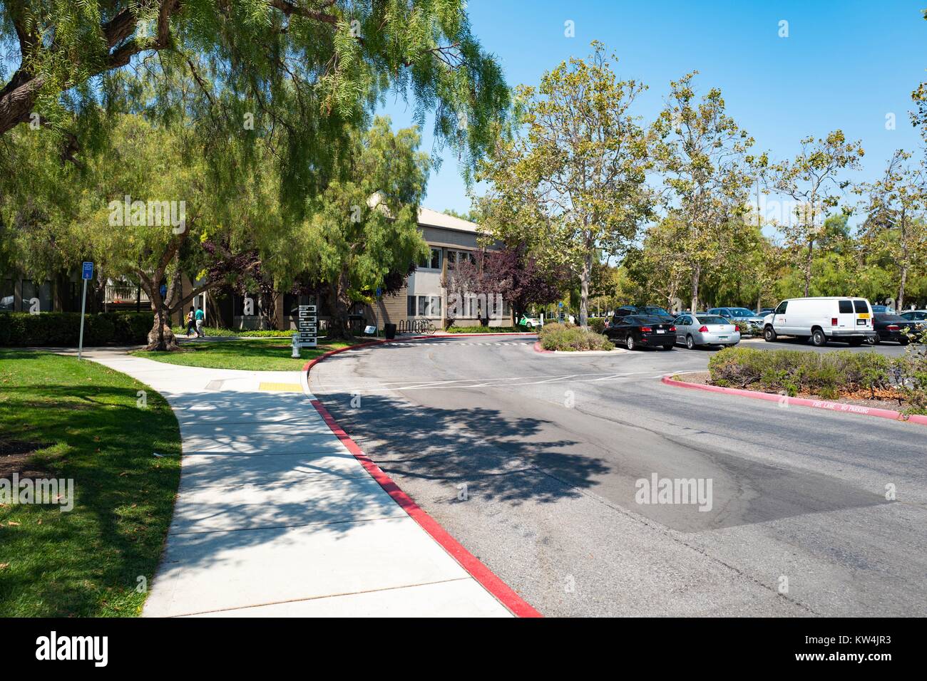 Satellitenbüros in einem nahe gelegenen Office Park im Googleplex, dem Sitz der Firma Google Search Engine im Silicon Valley Stadt Mountain View, Kalifornien, 24. August 2016. Stockfoto