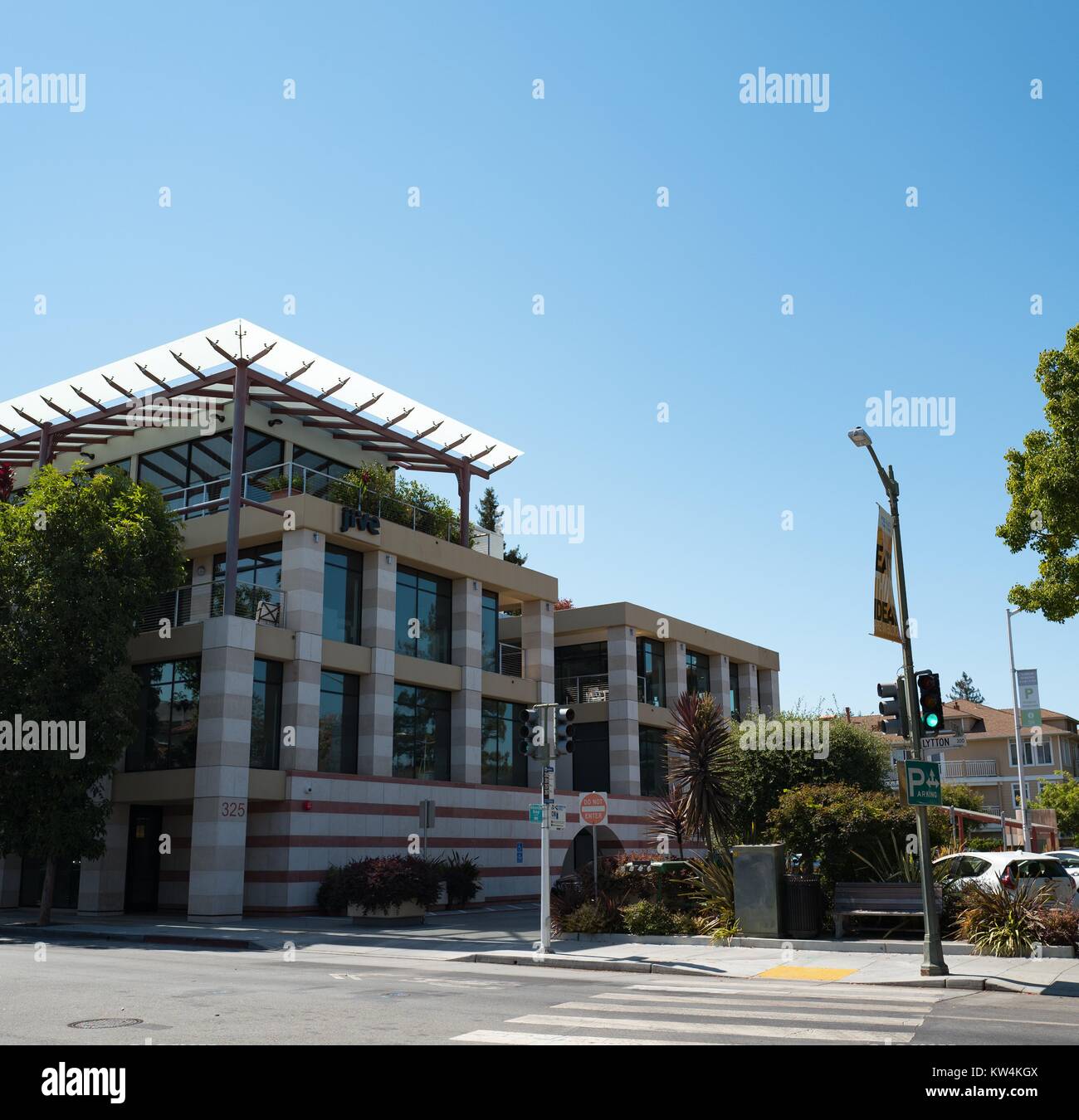 Hauptsitz der Kommunikation und Collaboration Software Firma Jive im Silicon Valley Town in Palo Alto, Kalifornien, 25. August 2016. Stockfoto