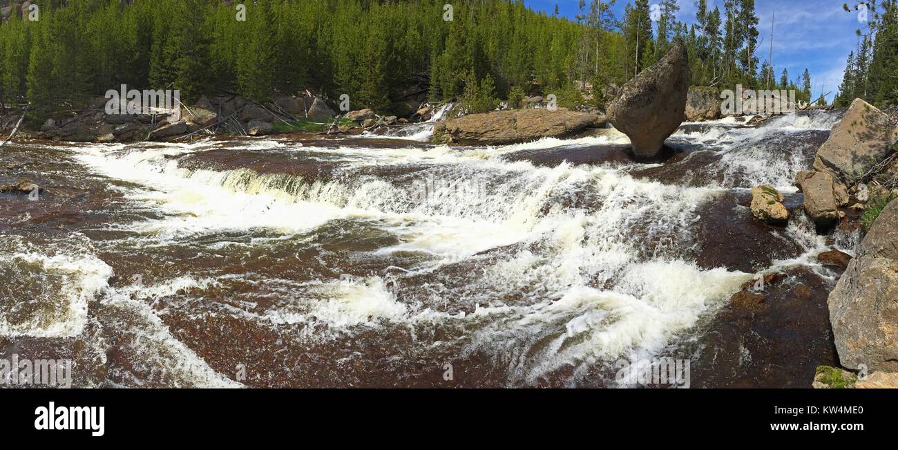 Rapids auf dem Gibbon River, Yellowstone National Park, Wyoming, 2015. Bild mit freundlicher Genehmigung von Jim Peaco/Yellowstone National Park. Stockfoto
