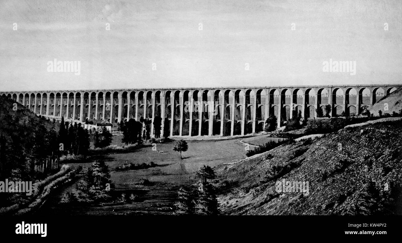 Chaumont Viadukt, 1883. Von der New York Public Library Stockfotografie