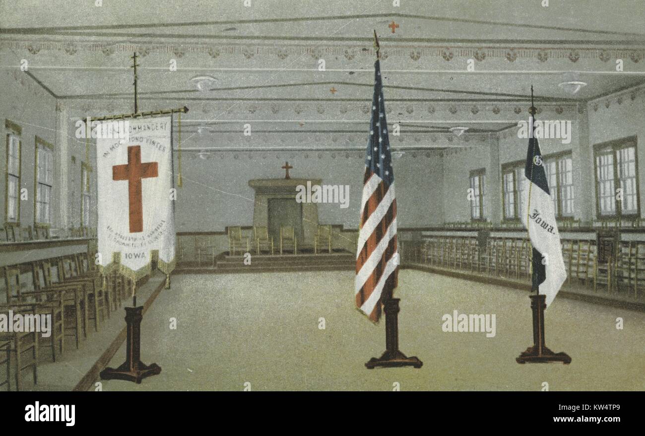 Postkarte des Asyl des Grand Komturei an Templar Park, 1914. Von der New York Public Library. Stockfoto