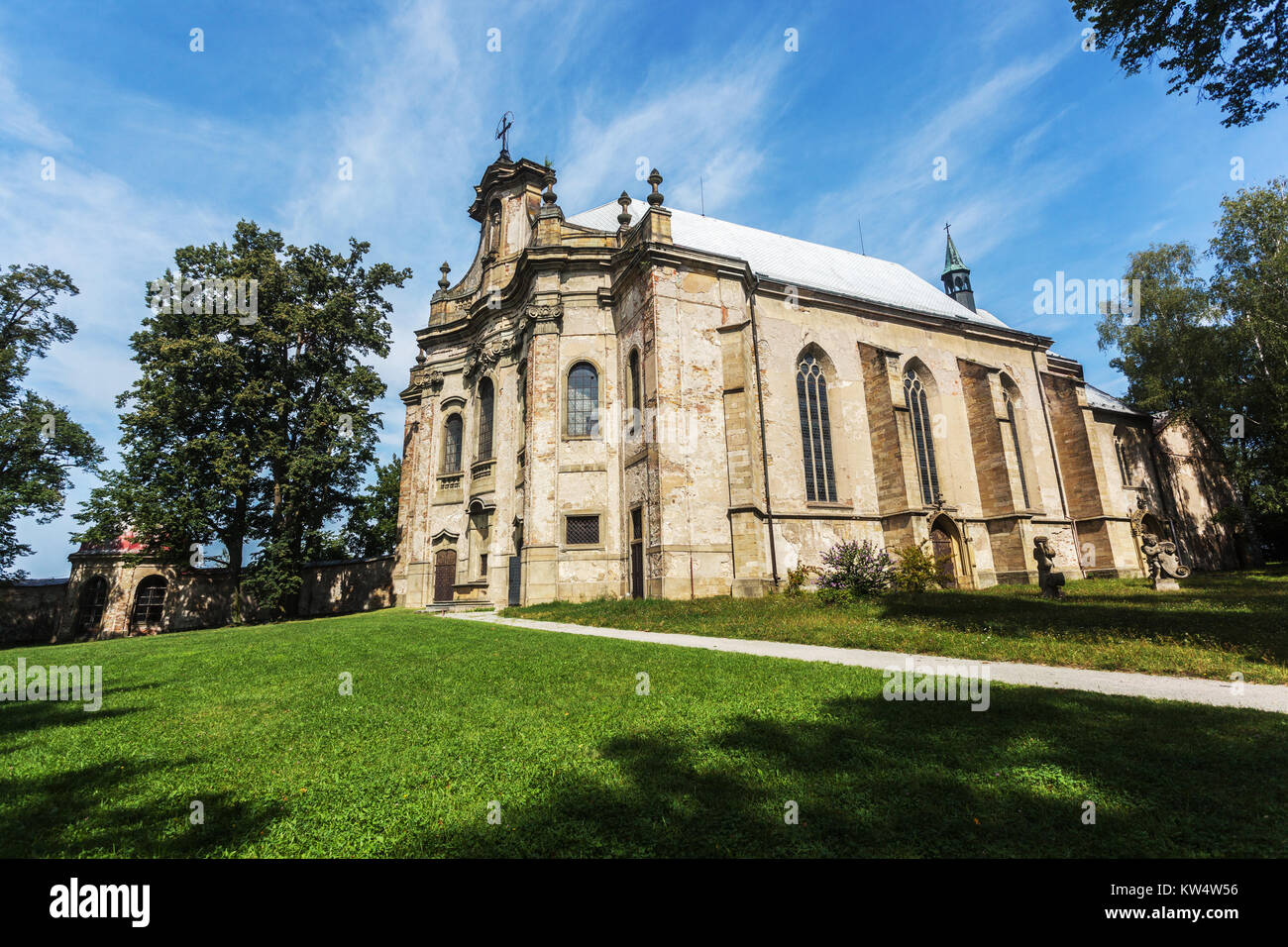 Kirche der Heiligen Dreifaltigkeit, Rychnov nad Kneznou, Tschechische Republik, Europa Stockfoto