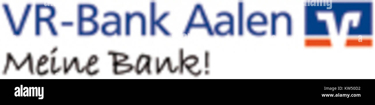 Das Logo der VR Bank Aalen repräsentiert die Identität und das Markenzeichen des Finanzinstituts und symbolisiert seine Rolle im Bankensektor in Deutschland. Stockfoto