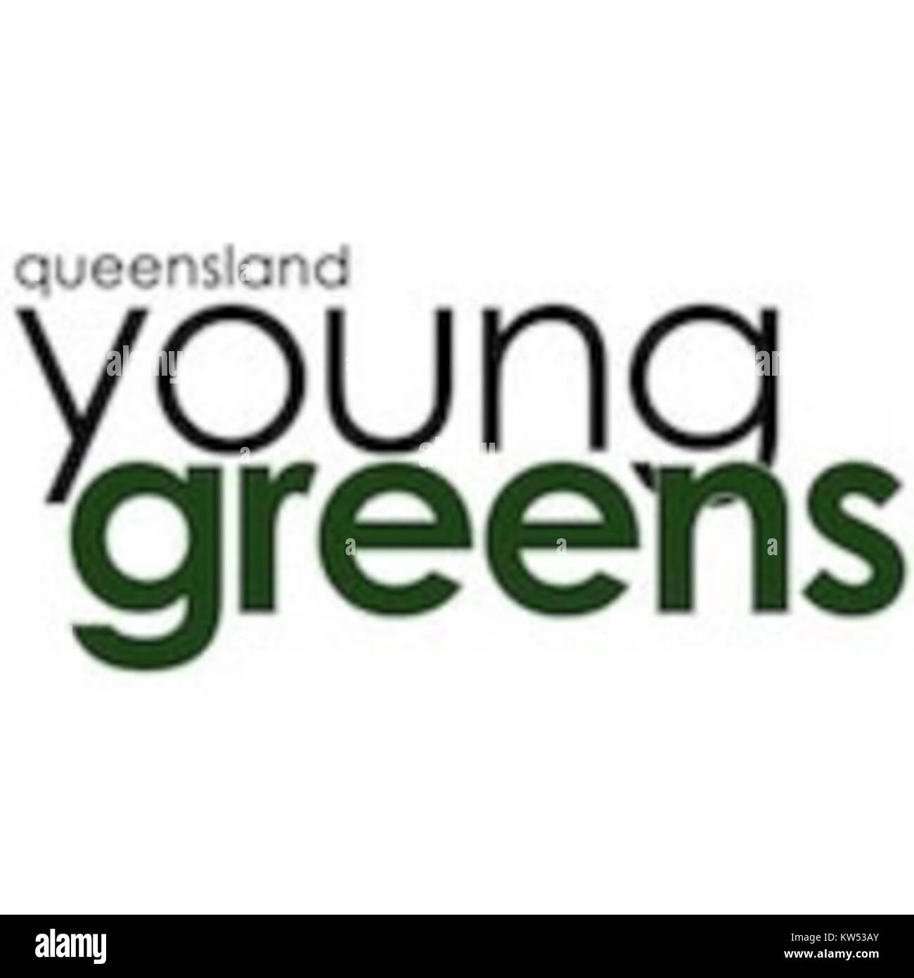 Das Queensland Young Greens Logo repräsentiert den Jugendarm der australischen Partei The Greens. Sie symbolisiert ihr Engagement für ökologische Nachhaltigkeit, soziale Gerechtigkeit und fortschrittliche Politik in Queensland. Stockfoto