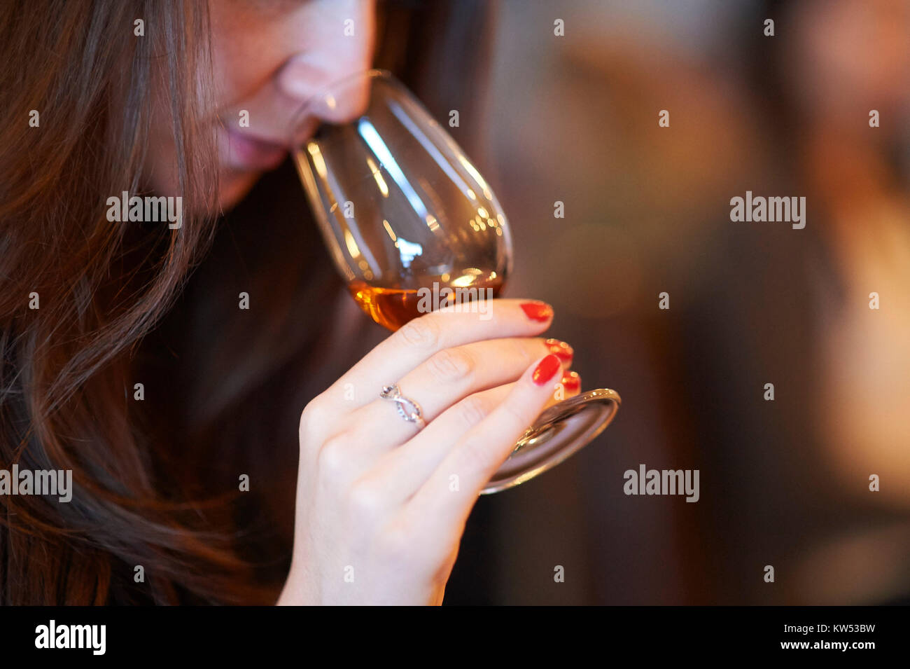 Wein und Cocktails Stockfoto