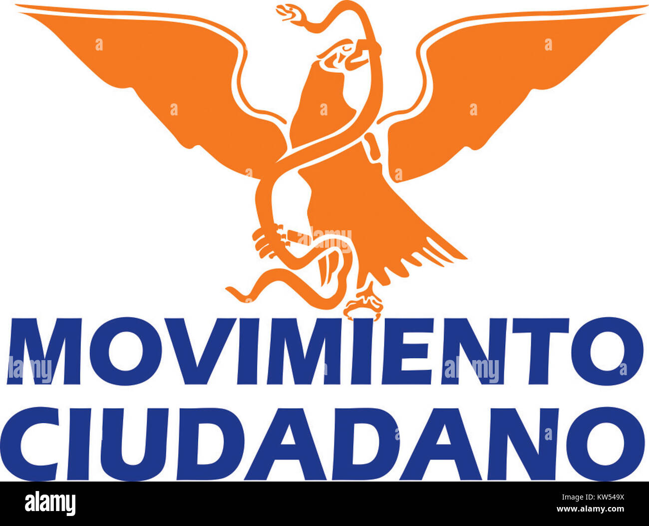 Movimiento Ciudadano ist eine politische Partei in Mexiko, die für demokratische Werte, soziale Gerechtigkeit und ökologische Nachhaltigkeit bekannt ist. Die Partei ist bekannt für ihre progressive Haltung zu verschiedenen nationalen Themen und ihren Einfluss in der mexikanischen Politik. Stockfoto