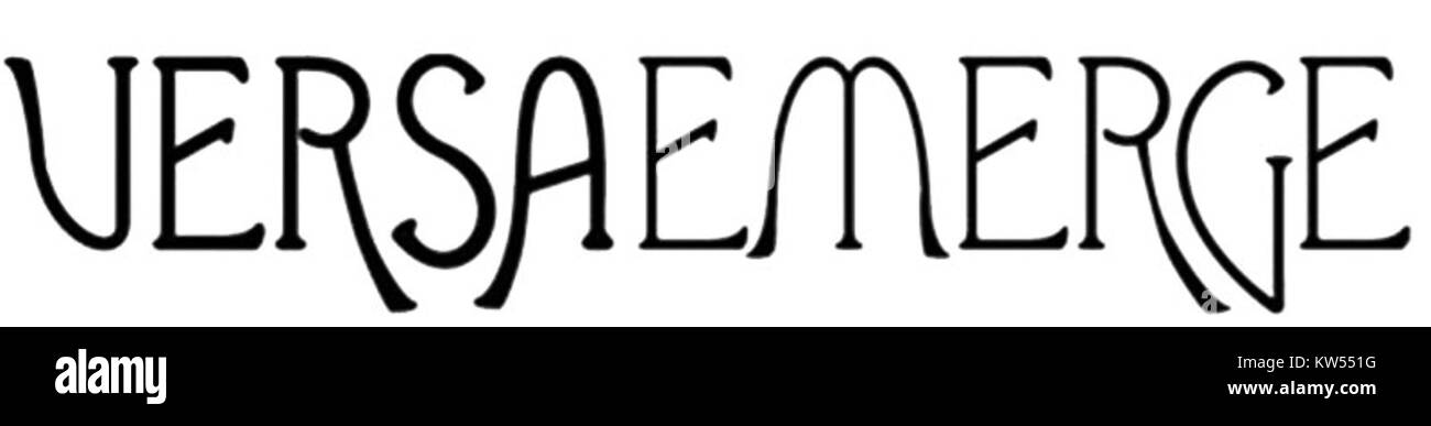 Das Logo von VersaEmergel, einem Unternehmen, das sich auf Notfalldienste und -Lösungen spezialisiert hat und sich auf technologieorientierte Lösungen für das Krisenmanagement konzentriert. Stockfoto