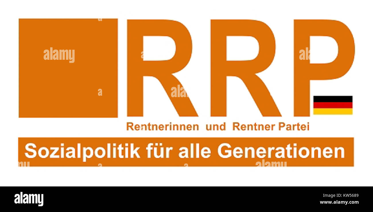 Das Parteilogo der RRP ist eine visuelle Darstellung, die von einer politischen Partei verwendet wird. Sie zeigt das Branding der Partei und symbolisiert ihre politische Identität, Werte und Ziele. Stockfoto