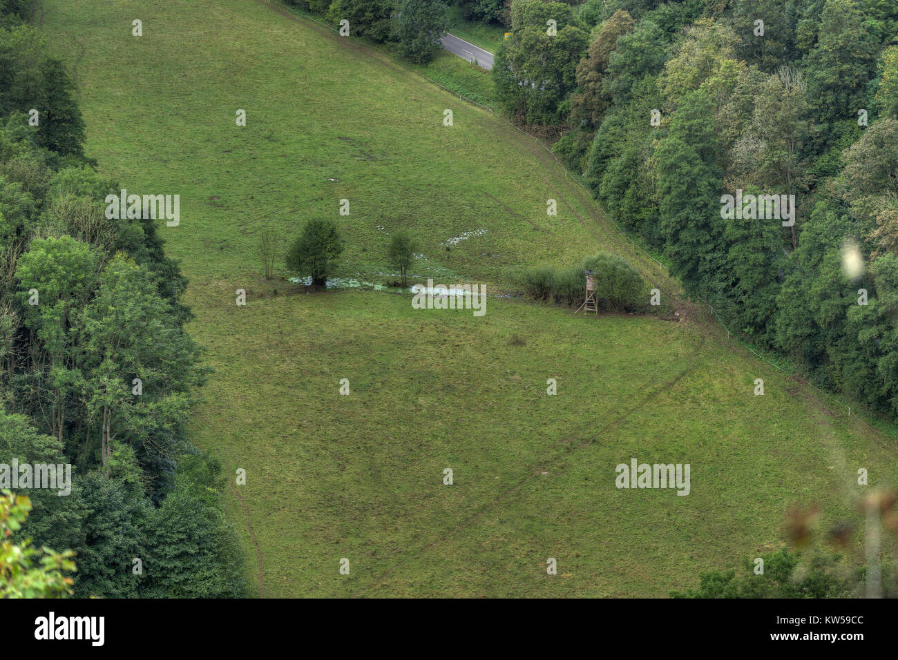 Blick von Burg Bilstein, Hessen, Deutschland, IMG 1210 1 2 3 4 5 6 Edit Stockfoto