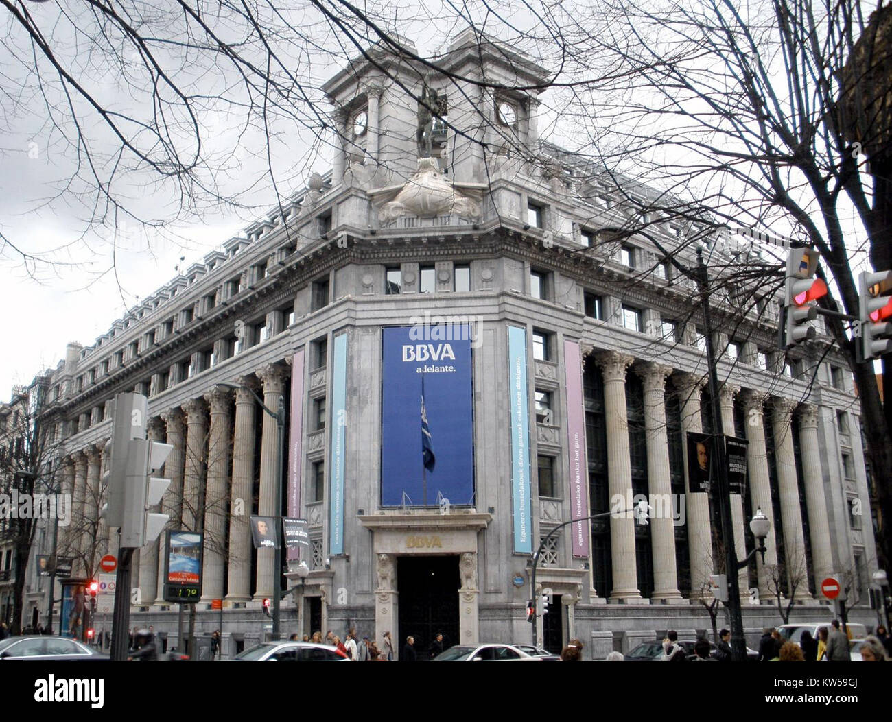 Bilbao BBVA, ehemals Banco de Comercio, ist ein bedeutendes Finanzinstitut in Spanien. Spainâ ist ein wichtiger Akteur im Bankensektor und hat eine wichtige Rolle in der Finanzgeschichte von gespielt. Stockfoto