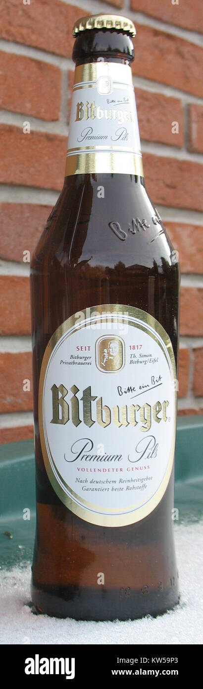 BITBURGER BLECHSCHILD 20 x 30 cm mit PRÄGUNG Bier Pils 