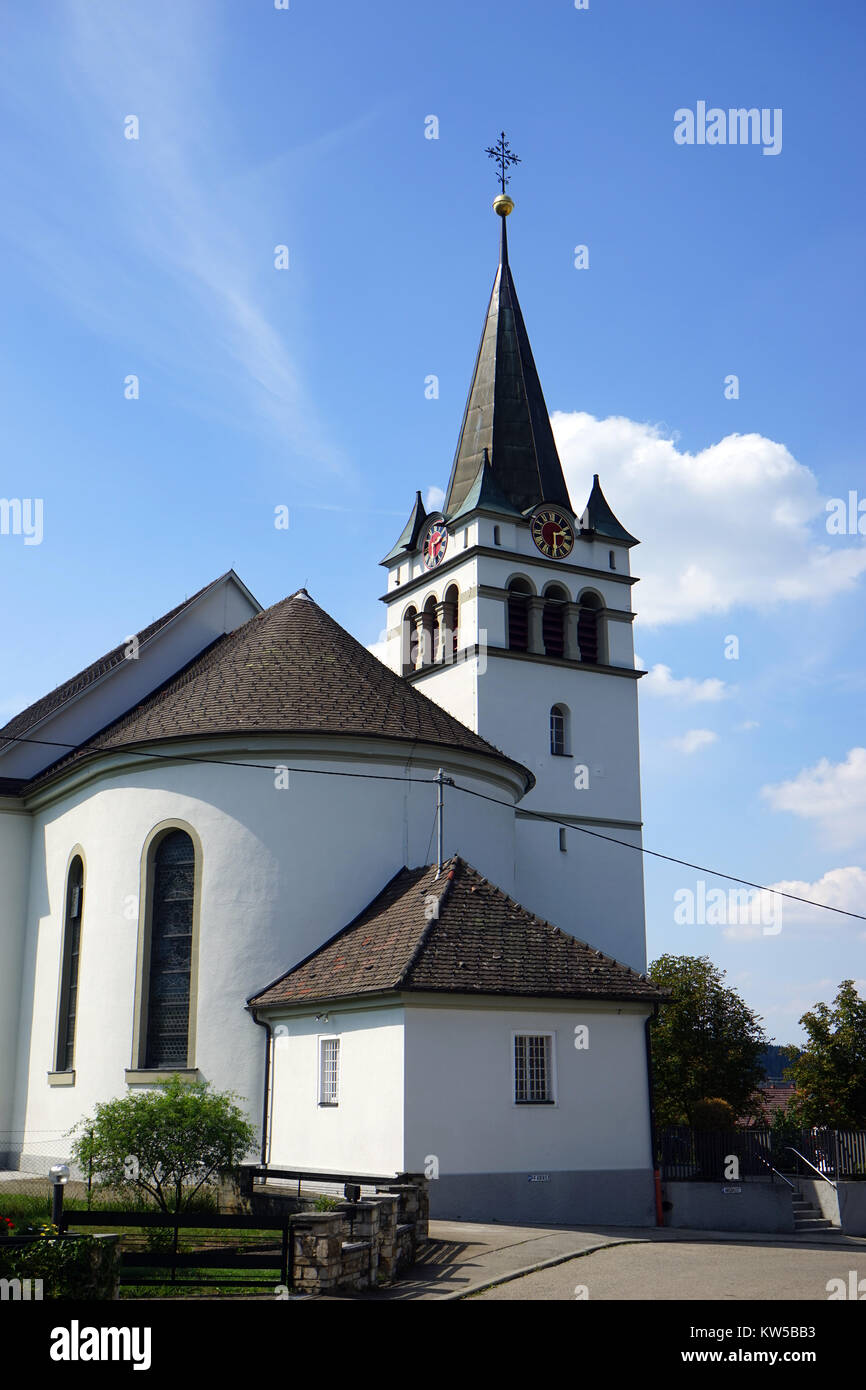 JUNGINGEN, Deutschland - ca. August Pfarrkirche 2015 Stockfoto