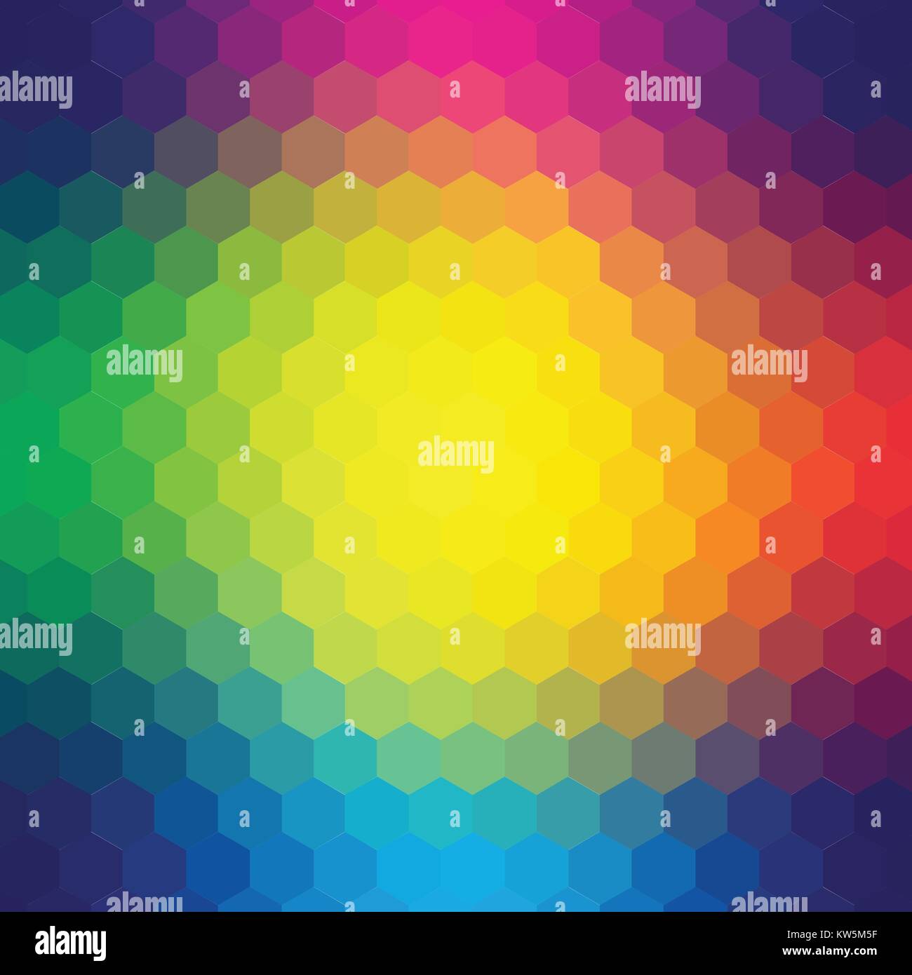 Hexagon bunten Regenbogen Hintergrund Textur Stock Vektor