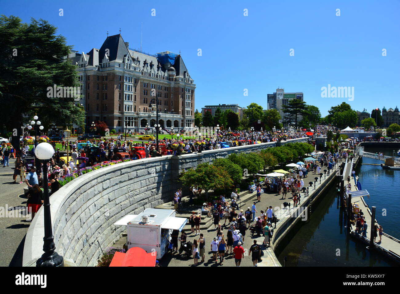 Oldtimer-Festival in Victoria BC, Kanada. Die Rallye des Deuce Coupés. Stockfoto