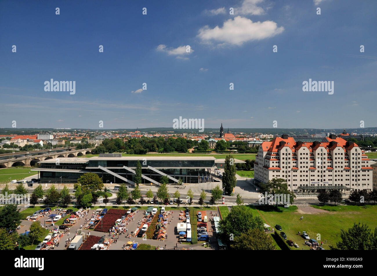 Neue Terrasse, Dresden neue Terrasse, Neue Terrasse, Dresden Neue Terrasse Stockfoto