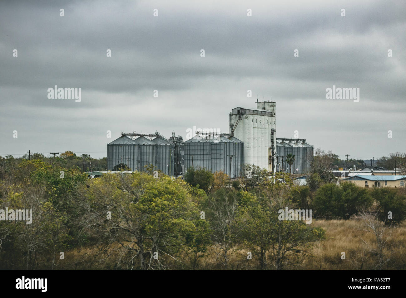 Getreidesilos Stockfoto