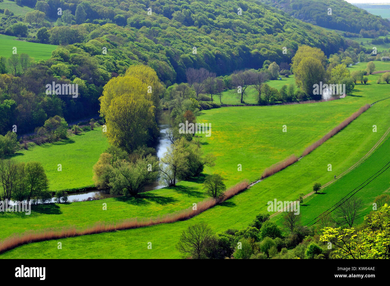 Unstrut Tal Stockfoto