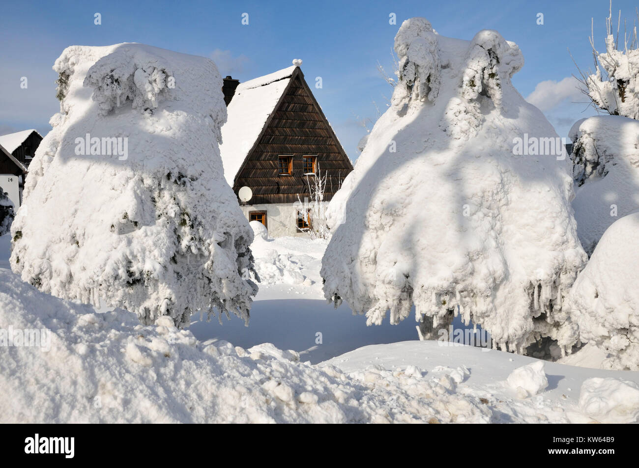 Arch mountain Crest, Erzgebirgskamm Stockfoto