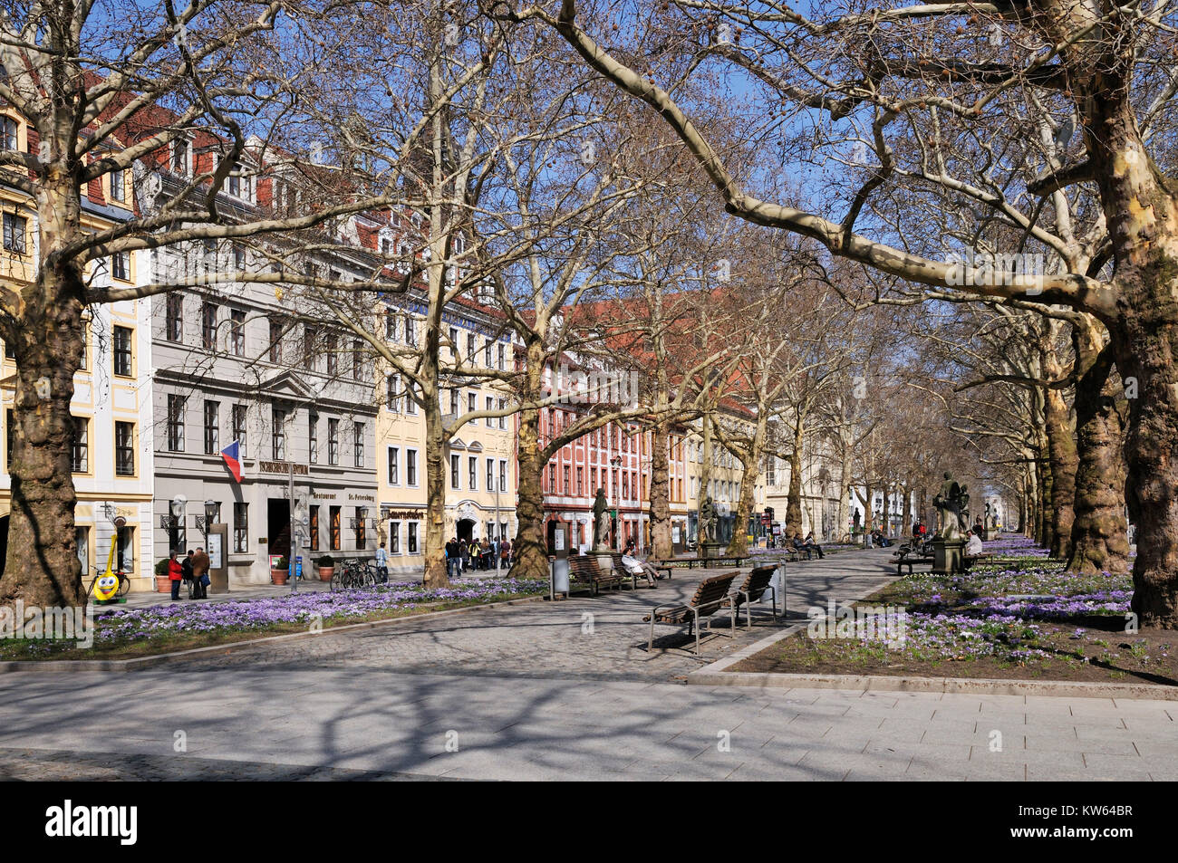 Dresden hohe Straße, Dresden Hauptstraße Stockfoto