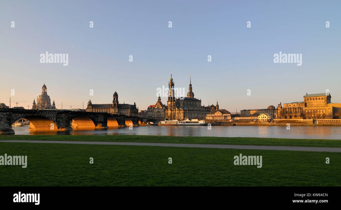 Dresden Canalettoblick Stockfoto