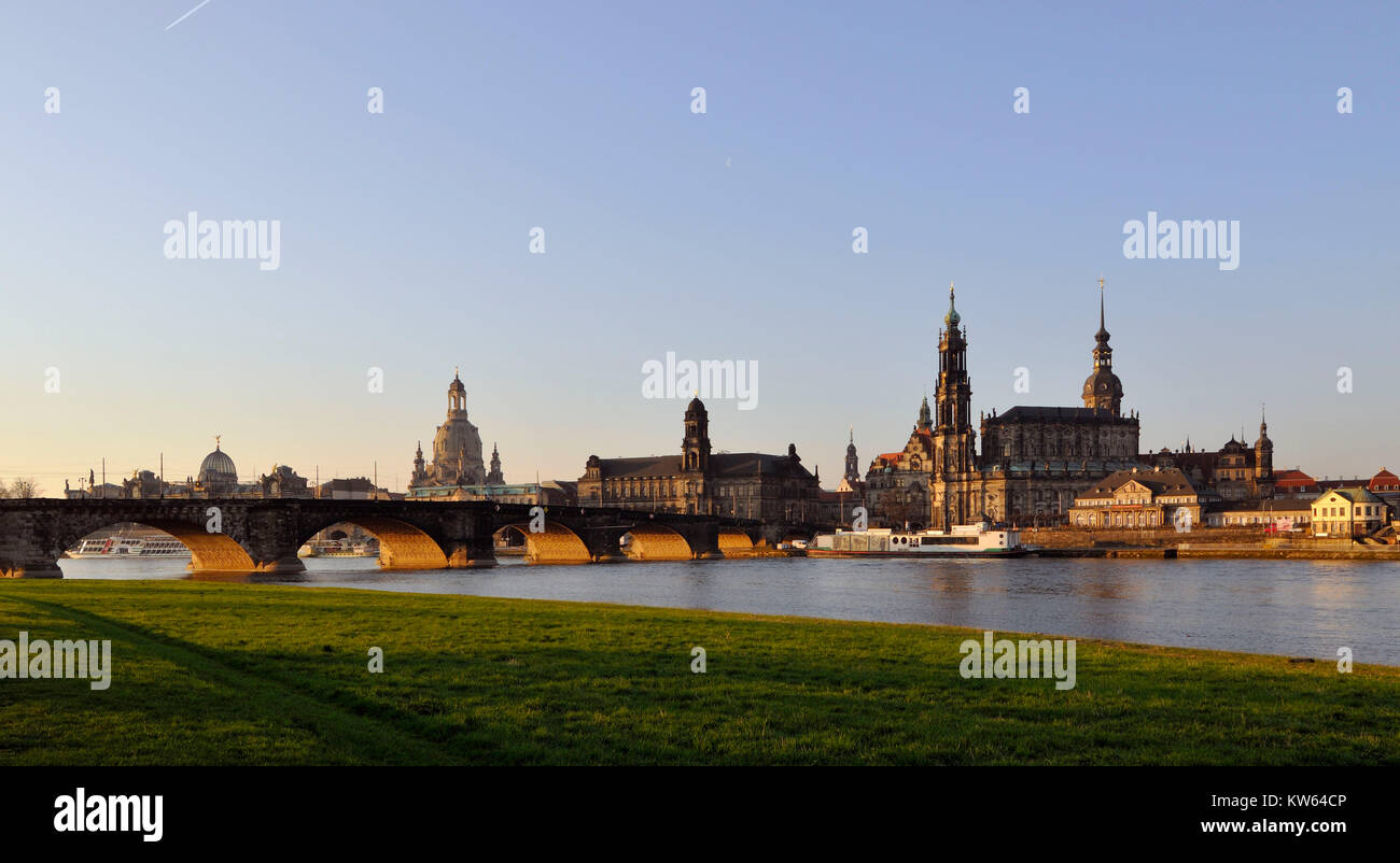 Dresden Canalettoblick Stockfoto