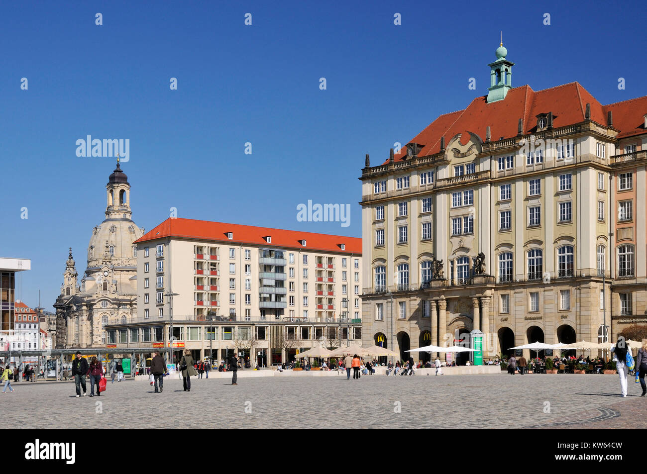 Dresden Alter Markt, Dresden Altmarkt Stockfoto