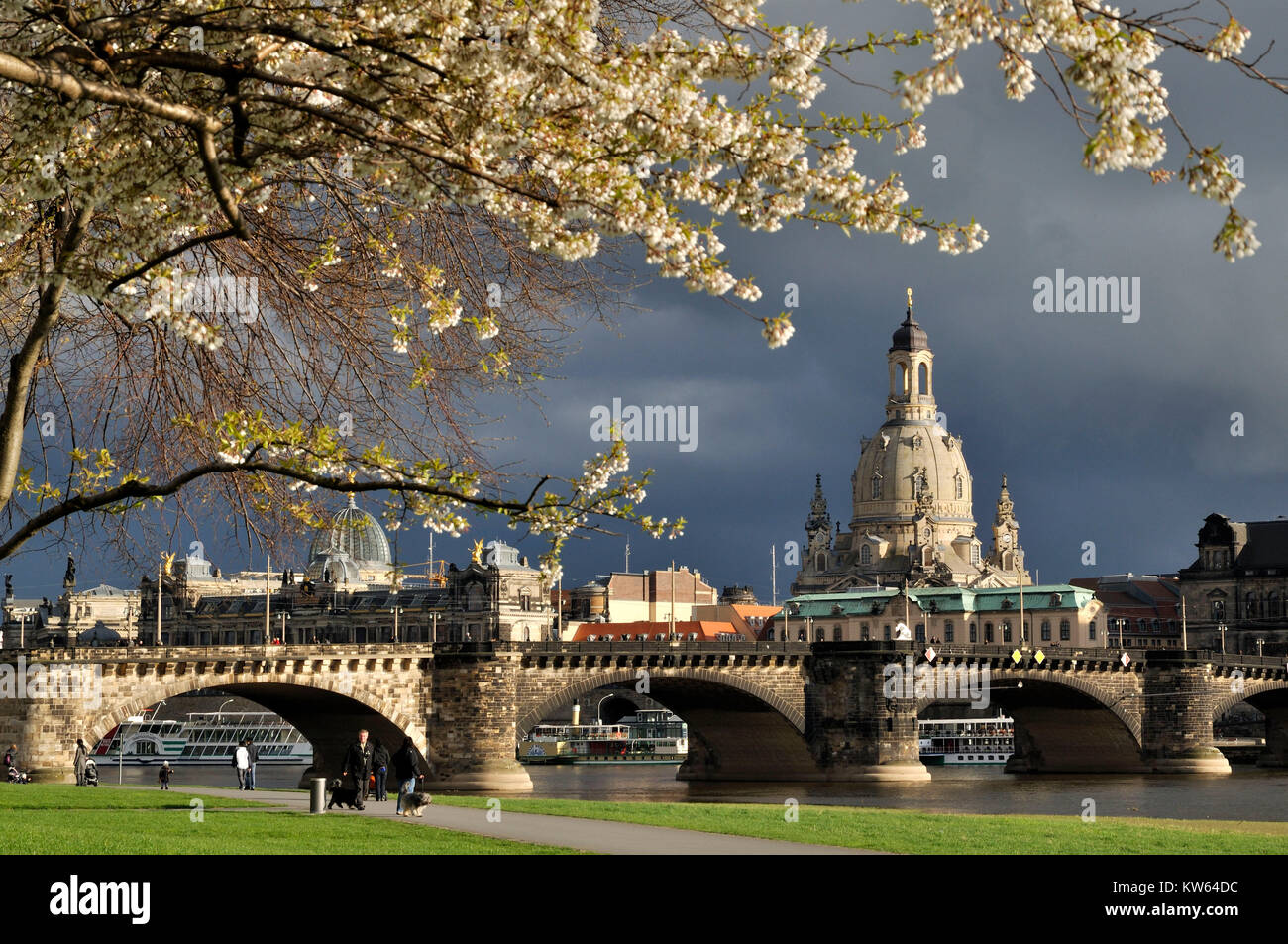 Dresdner Frauenkirche, Dresdner Frauenkirche Stockfoto