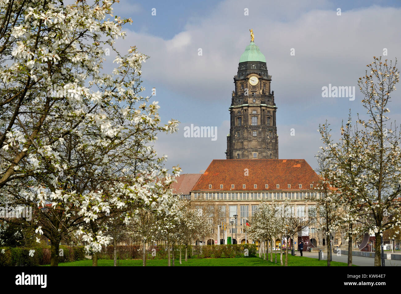 Dresden City Halle, Dresden Rathaus Stockfoto