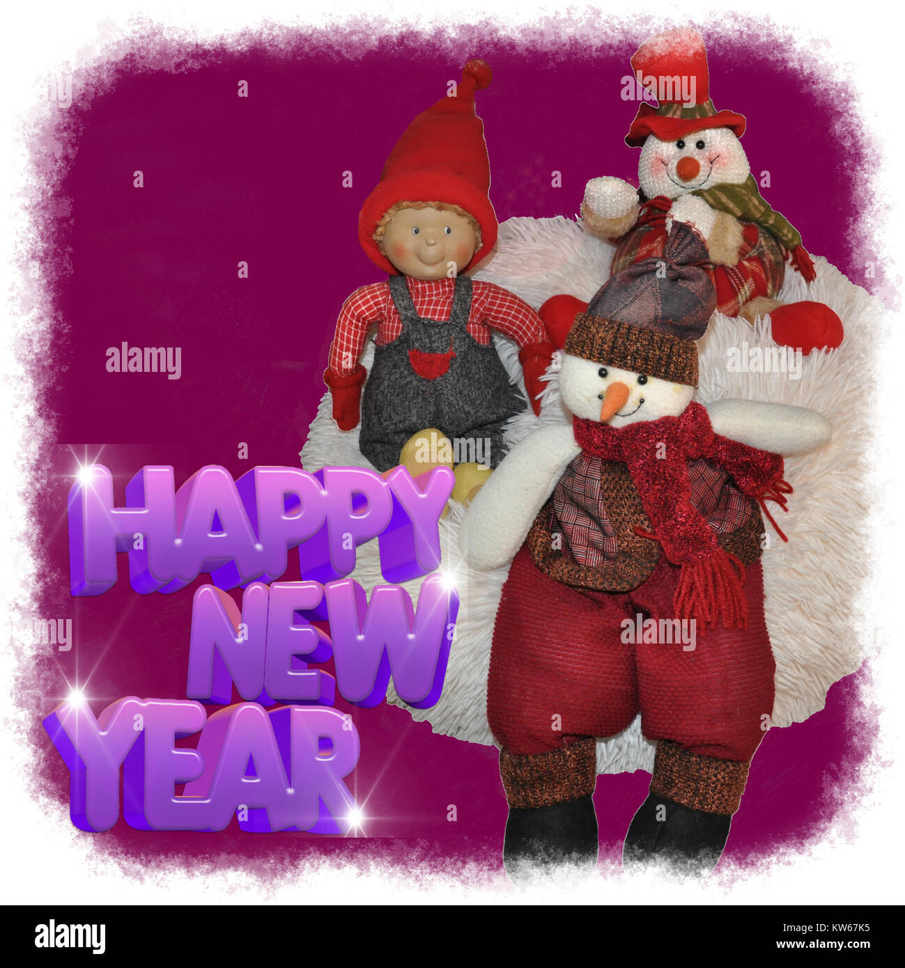 Weihnachten Hintergrund und Wünsche - Frohes neues Jahr Stockfoto