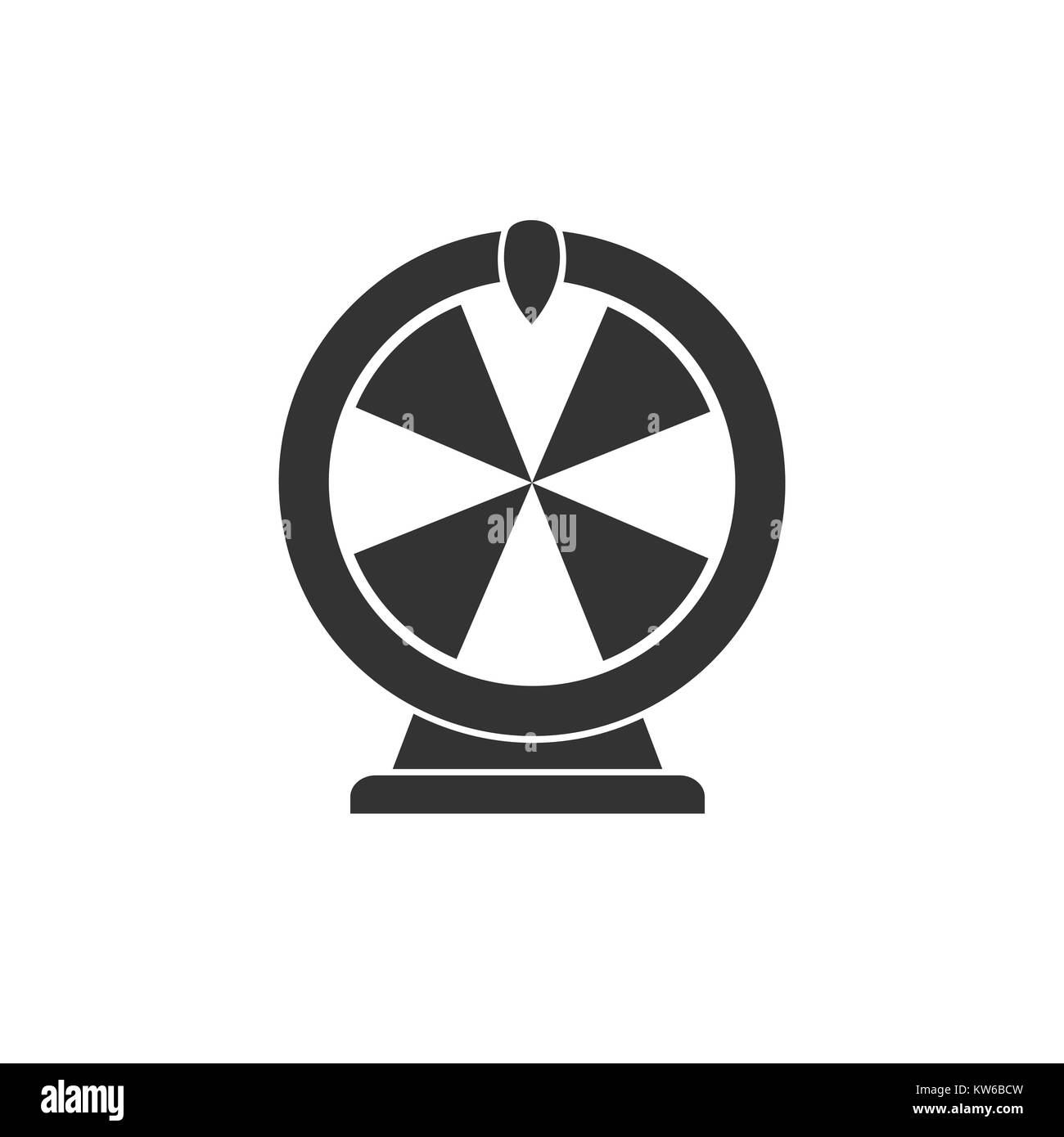 Fortune wheel Symbol. Einfaches glücksspiel Flachbild Abbildung Stock Vektor