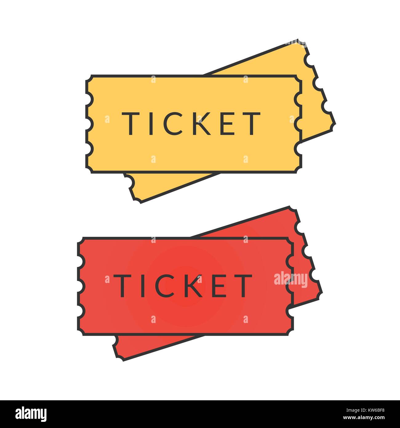 Ticket-Symbol. Eine flache Design Illustration zugeben Stock Vektor