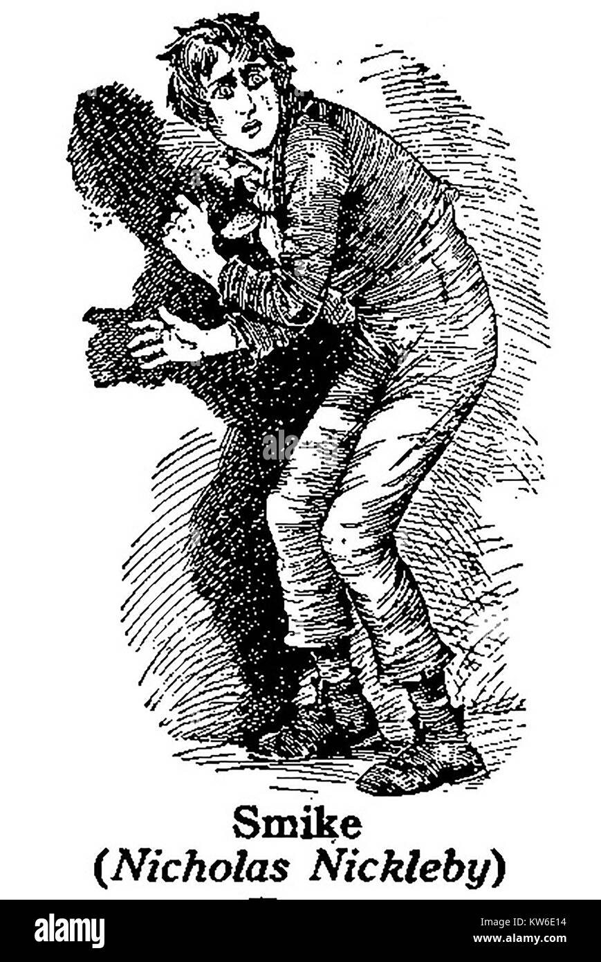 Charles Dickens 1812 bis 1870 - Charles Dickens 1812 bis 1870 - Dickens Charaktere-1930 Illustration - smike von "Nicholas Nickleby" Stockfoto