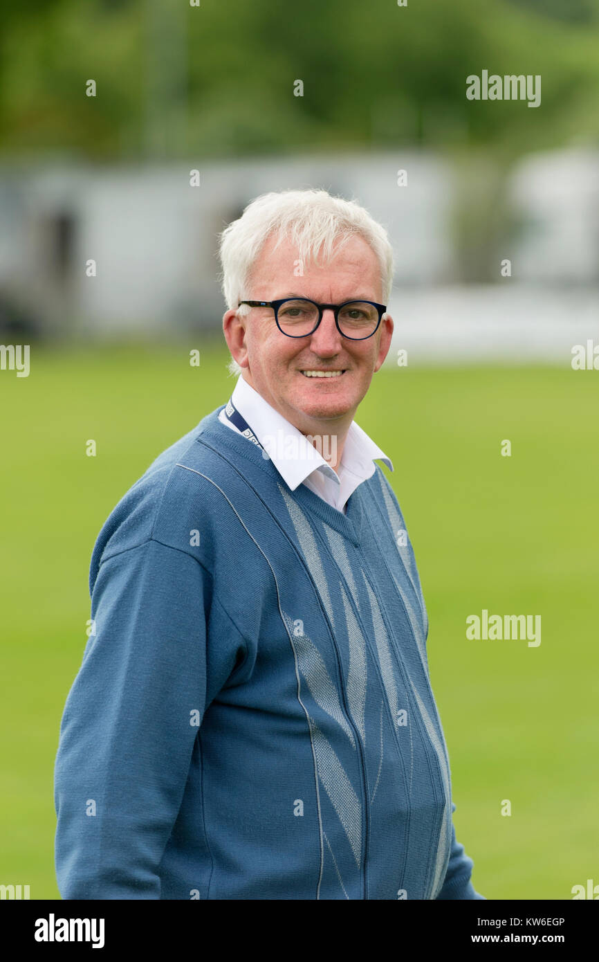 Sender Hugh Dan MacLennan dargestellt an der Bught, Inverness. Stockfoto