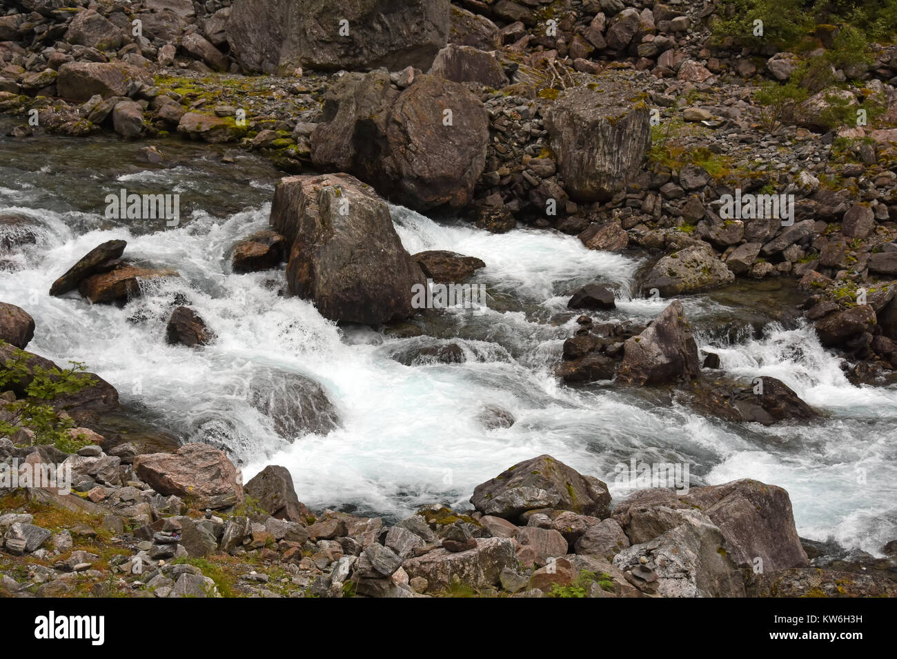 Stream - frisches Wasser, Norwegen Stockfoto