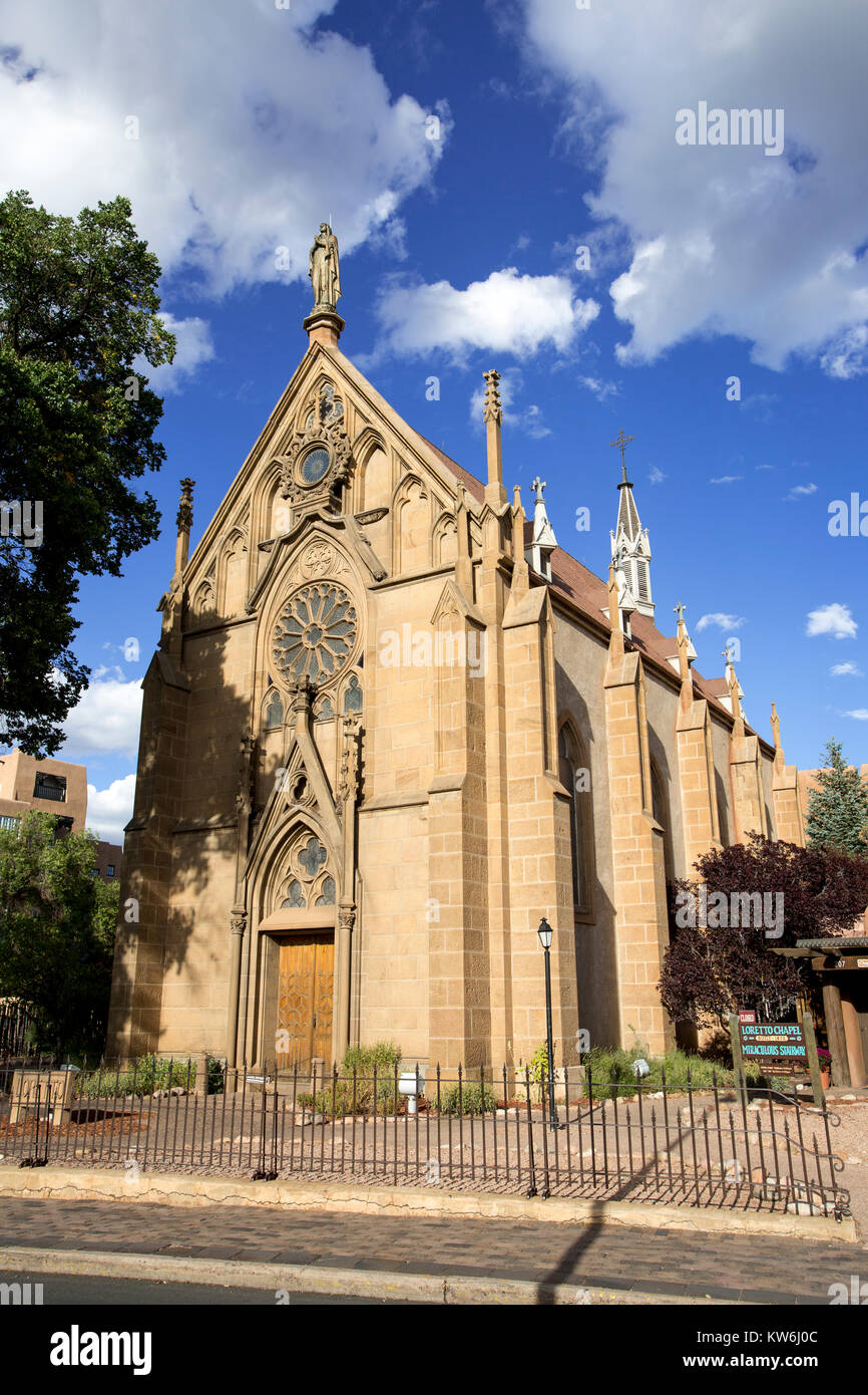 Loretto-Kapelle in Santa Fe, New Mexico Stockfoto