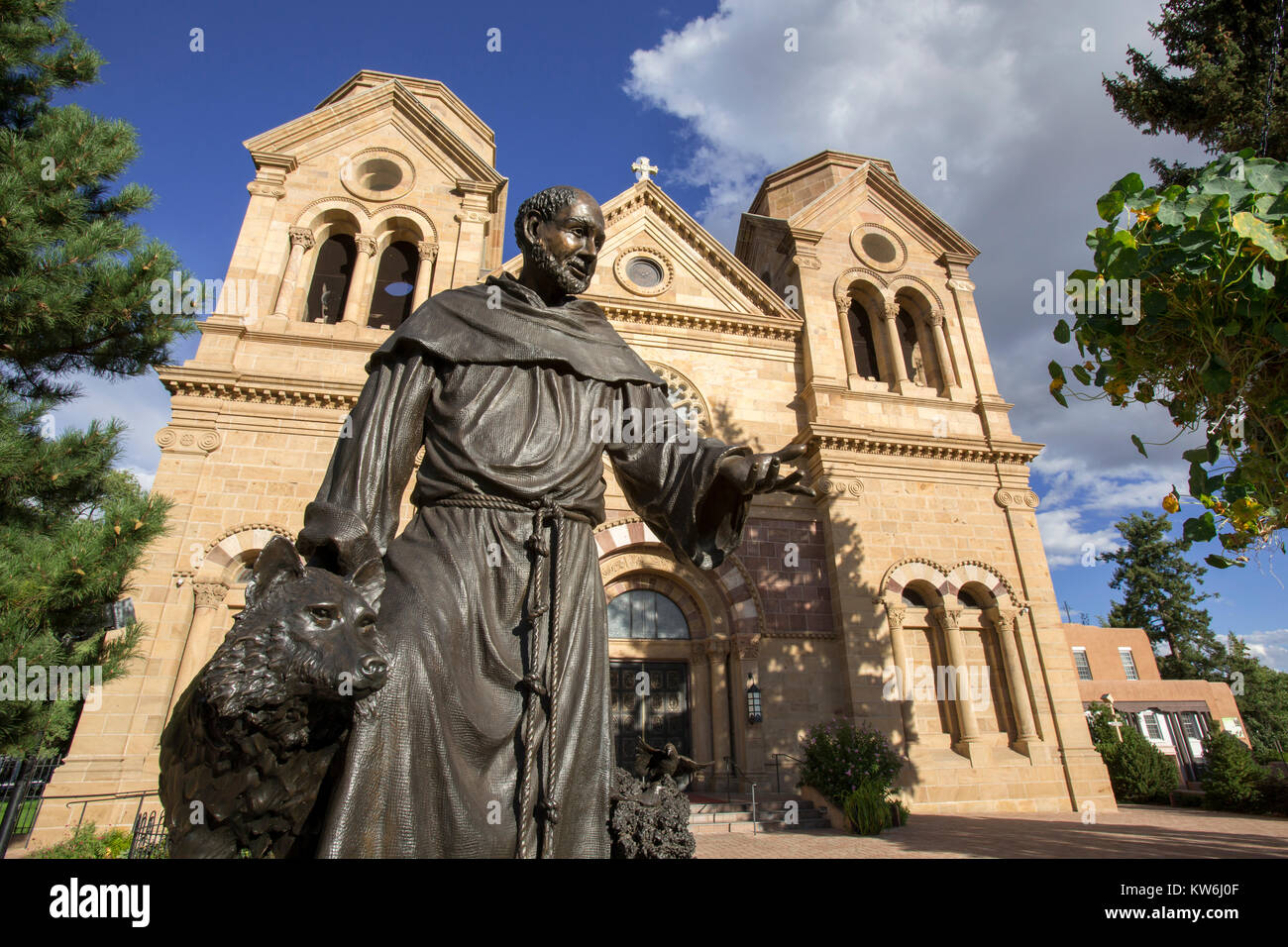 Kathedrale Basilica des Heiligen Franziskus von Assisi, Santa Fe, New Mexico Stockfoto