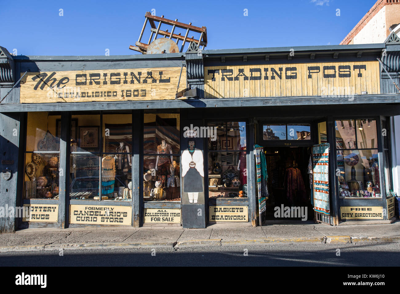 Die ursprünglichen Trading Post 1803, Santa Fe, New Mexico Stockfoto