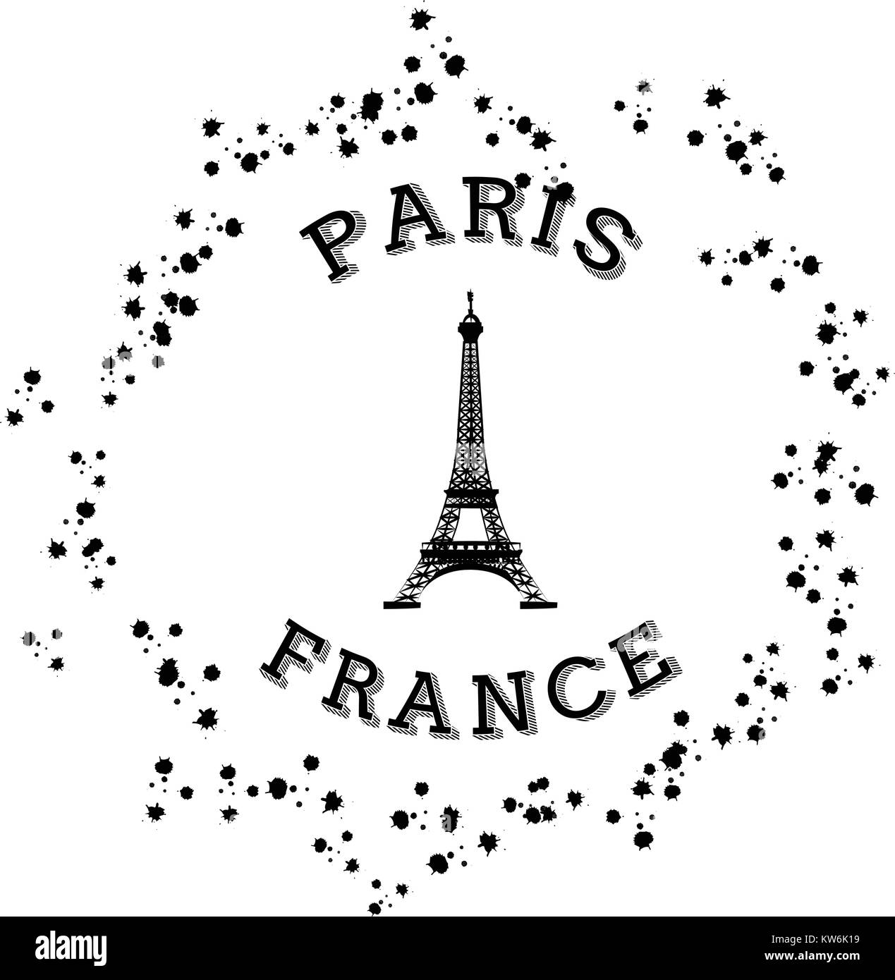 Gedenkmünzen Frankreich Symbol Stock Vektor