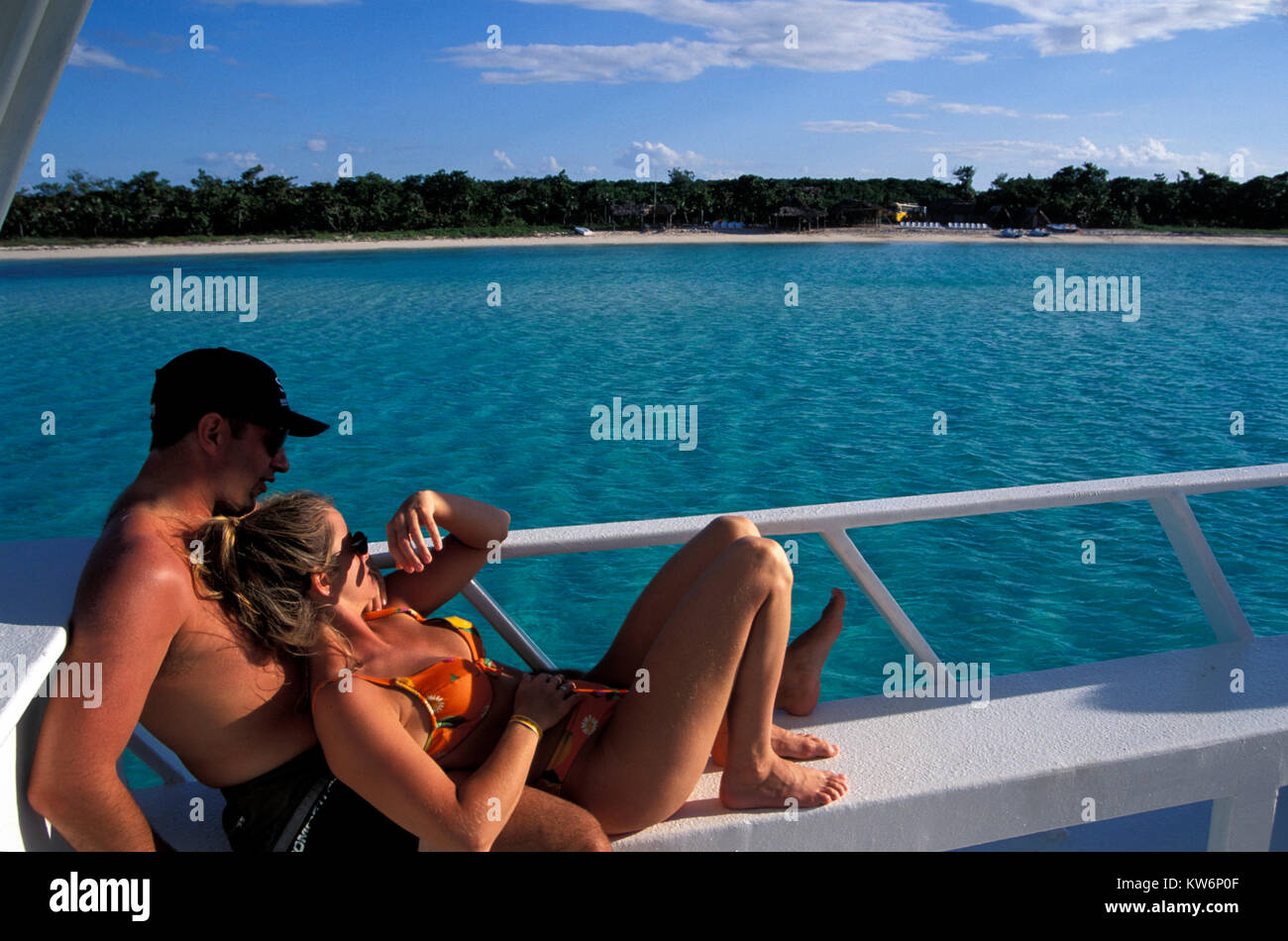 Touristische cruise Tour, Cayo Coco Kuba Stockfoto