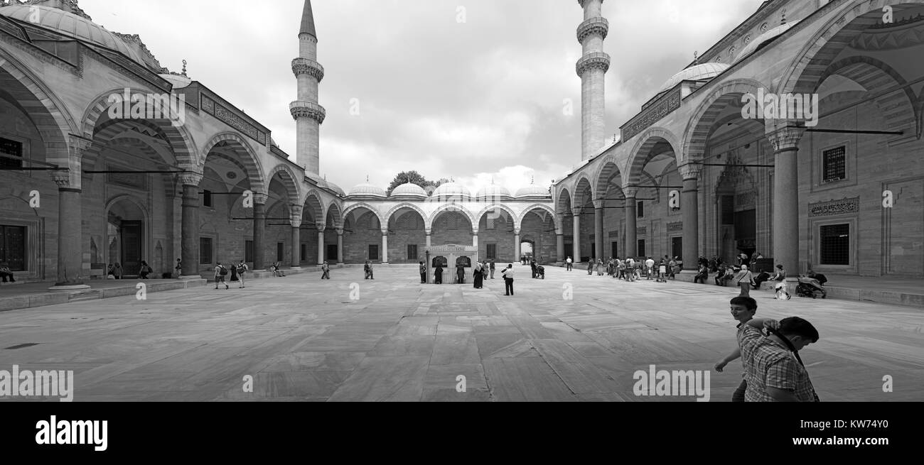 Die Süleymaniye-Moschee ist eine osmanische imperiale Moschee befindet sich auf der dritten Hügel von Istanbul, Türkei. Stockfoto