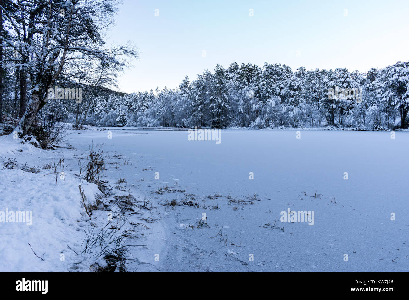 Gefrorener Fluss in Sogndal, Norwegen. Die kalte winterdays schöne Fotos! Stockfoto