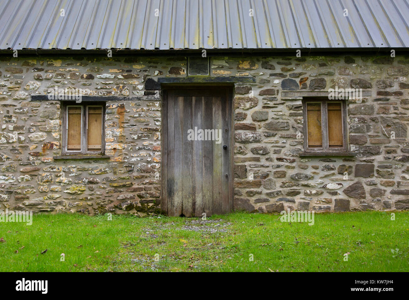 Alte Gebäude aus Stein in Wales Stockfoto