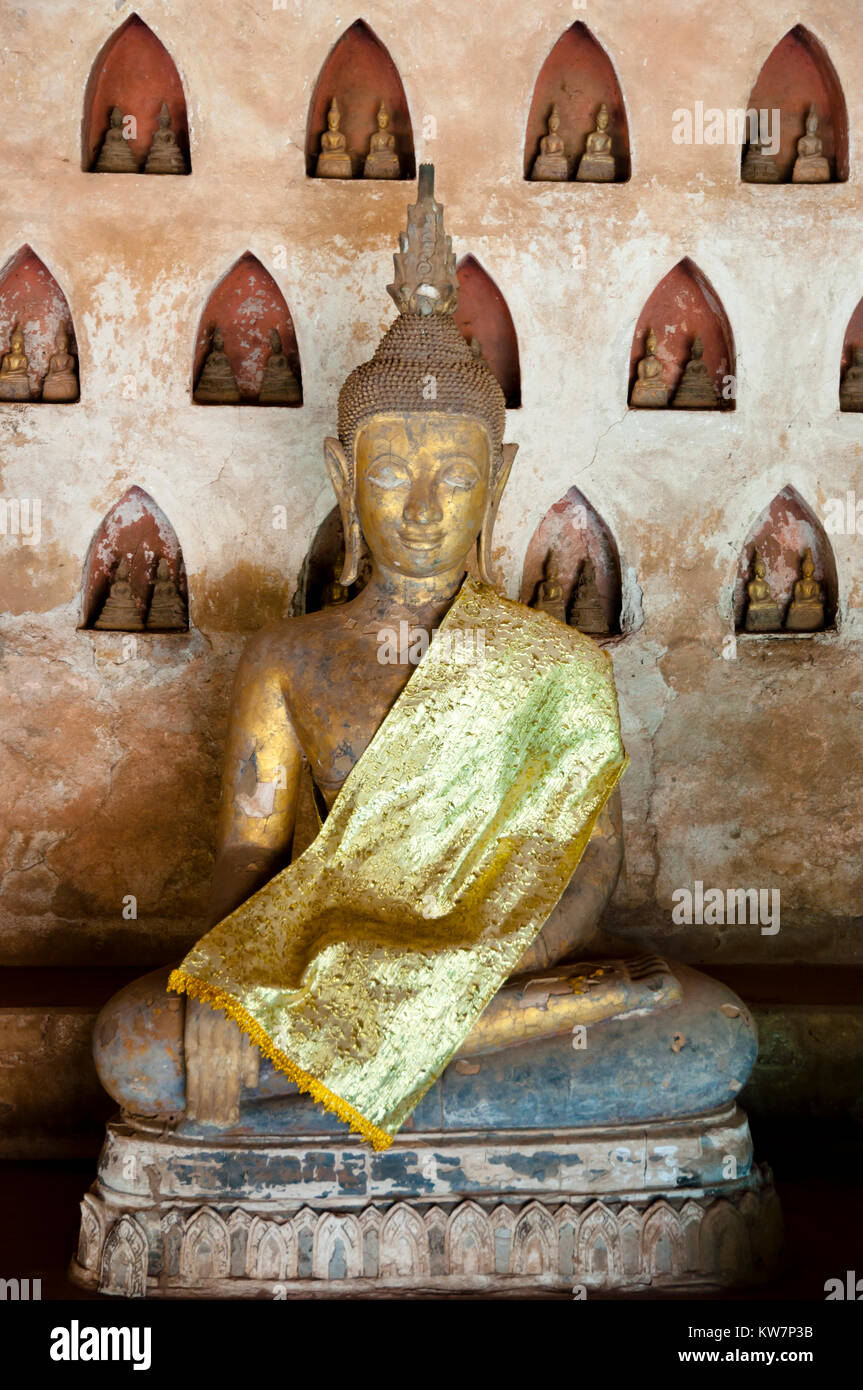 Wat Si Saket Buddha - Vientiane - Laos Stockfoto