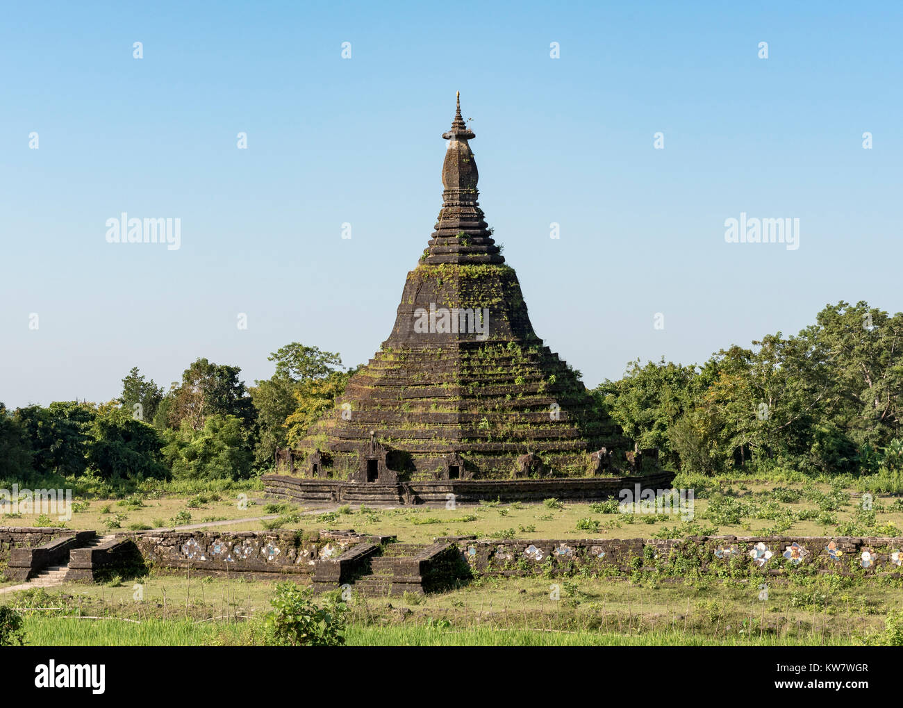 Laung Ban Pyauk Pagode (Laungbanpyauk Paya), Mrauk U, Burma (Myanmar) Stockfoto