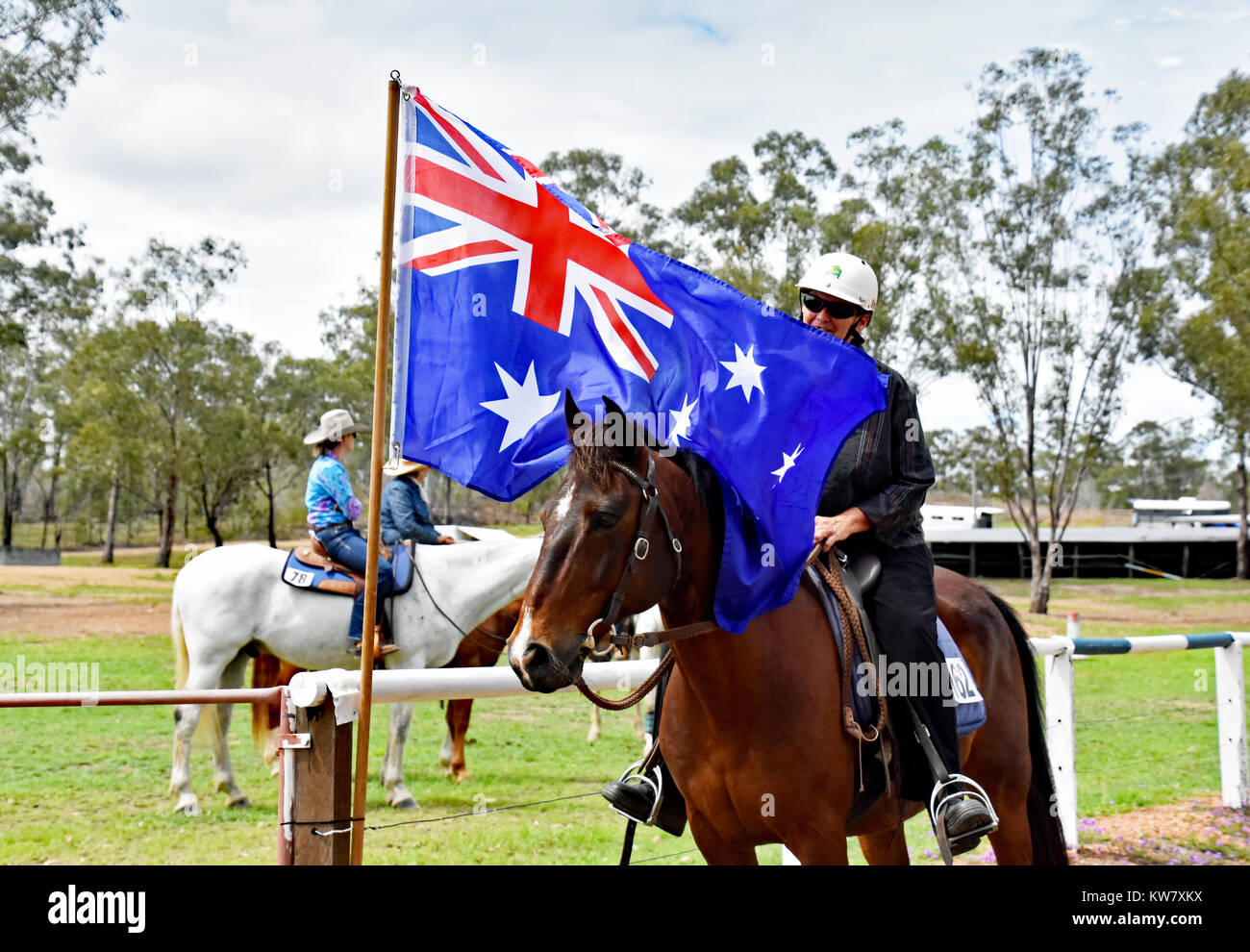 Die australische Flagge Stockfoto