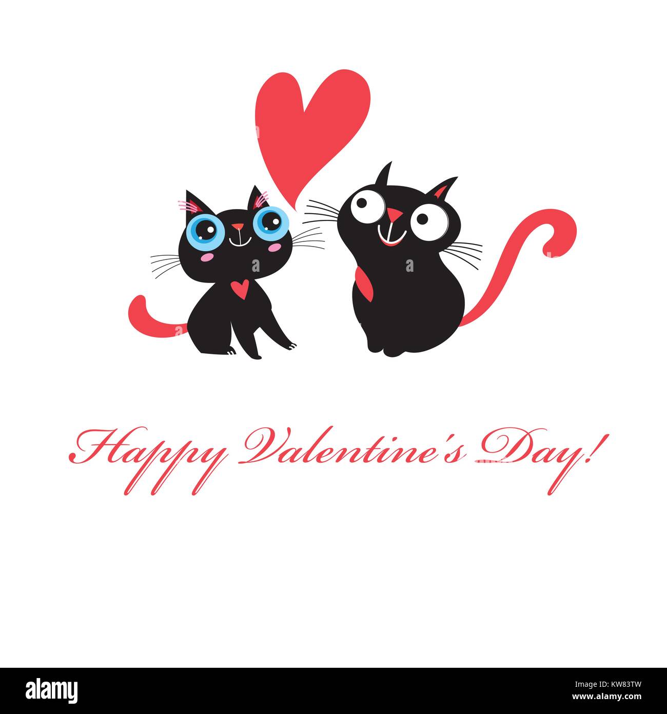Grafiken von Enamored Katzen Stock Vektor