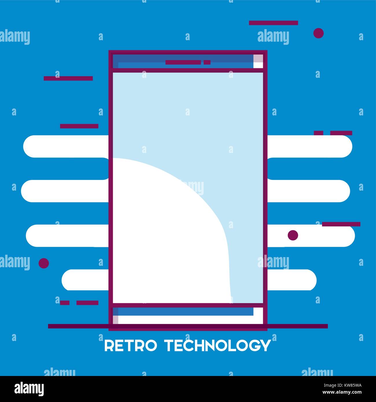 Smartphone retro Technologie Symbol Stock Vektor