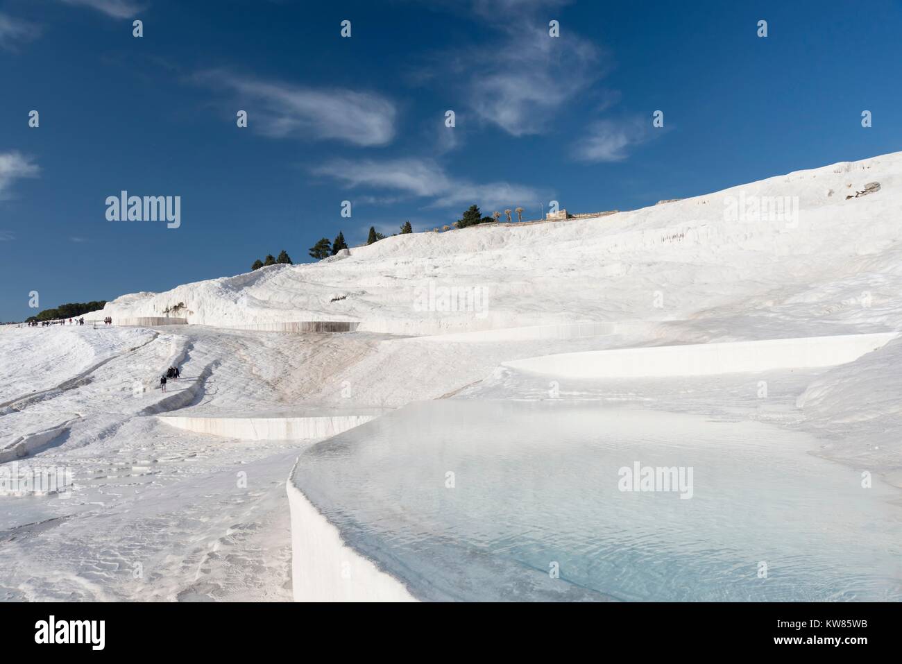 Pamukkale ( Baumwollschloss) Travertine in Denizli Türkei ...